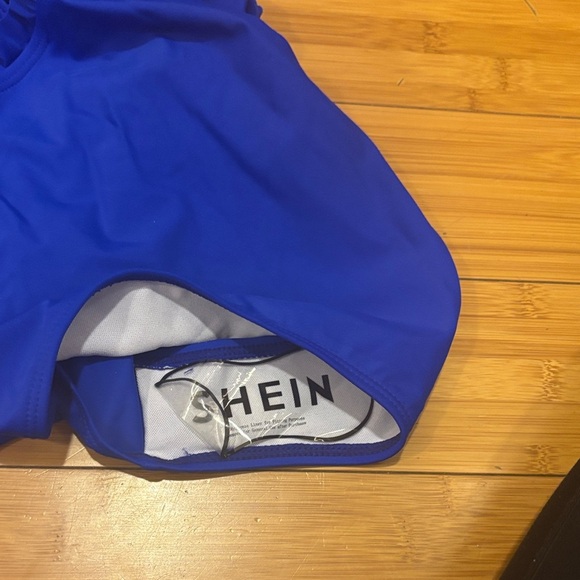 SHEIN Cobalt Blue Ruffle One Piece Swimsuit. Never worn. New without tags. NWOT - Picture 3 of 5